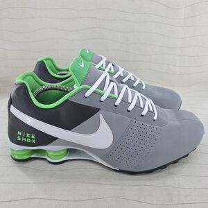 Nike Mens Shox Gray White Green 2013 Running Shoes Sneakers 317547-017 Size 12
